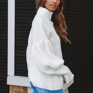 White knit sweater, lightly worn